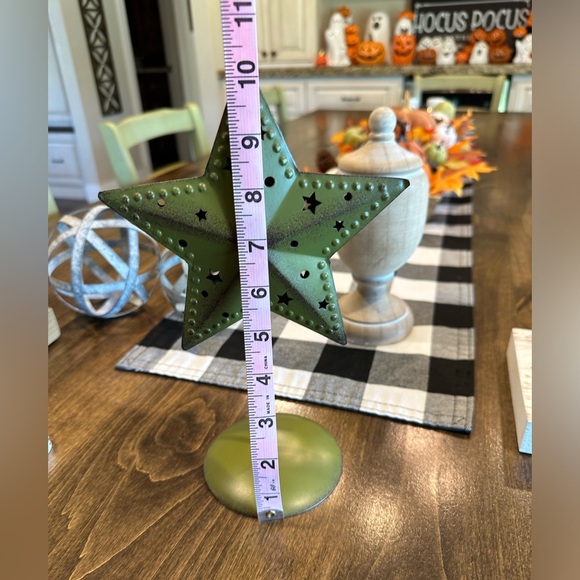 Farmhouse decor lot 11 pieces galvanized metal wood neutral tabletop wall decor - Picture 13 of 14